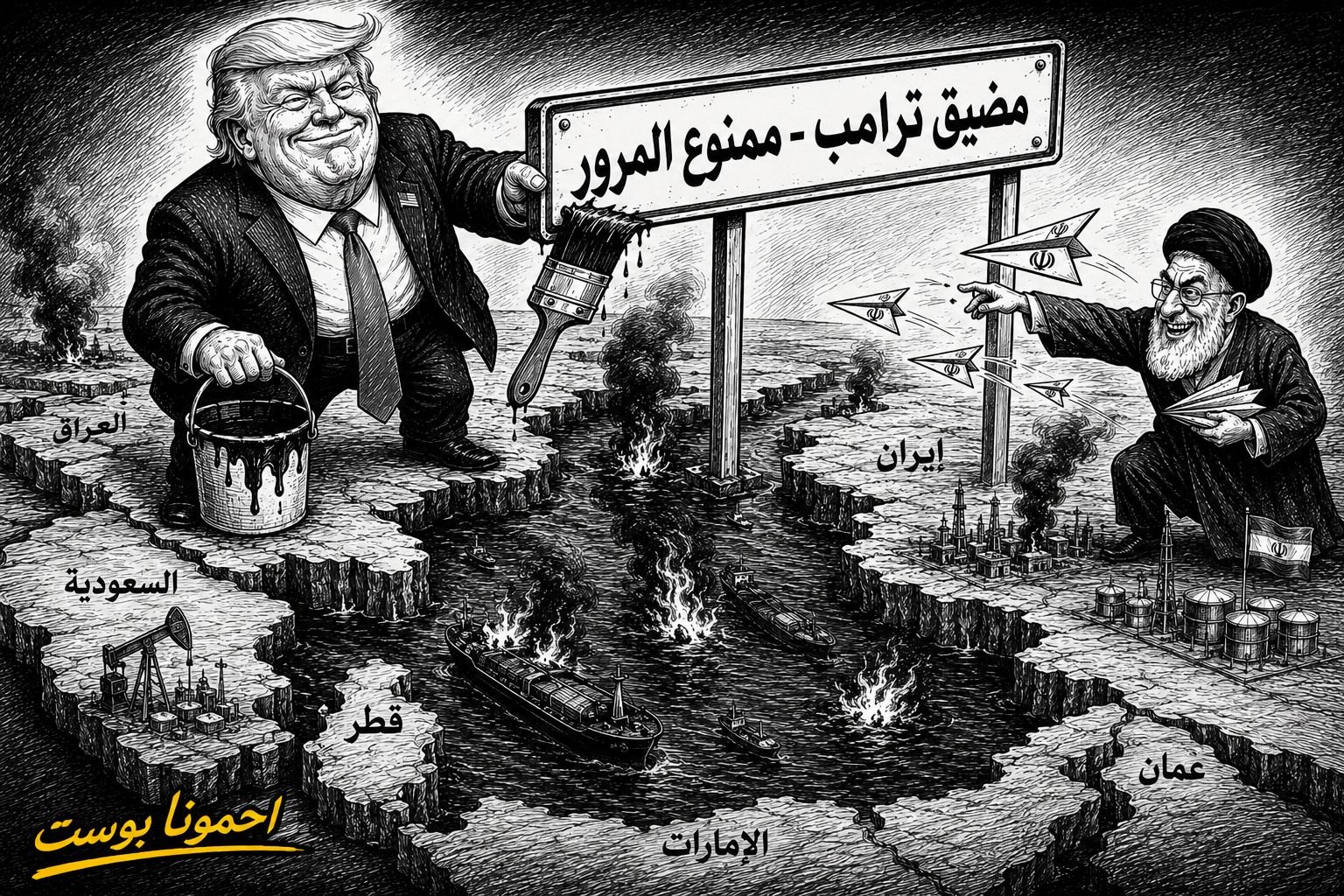 مضيق “ترامب” الدولي.. والمنطقة تشتعل على حساب الجيران!